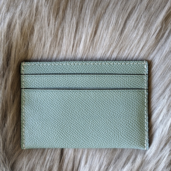 COACH Tiffany Blue Card Case Wallet Holder - Picture 6 of 6